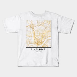 CINCINNATI OHIO CITY STREET MAP ART Kids T-Shirt